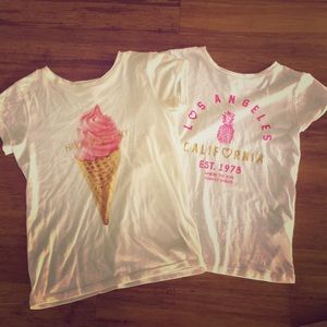 Size 11/12 little girl shirts. Worn before.